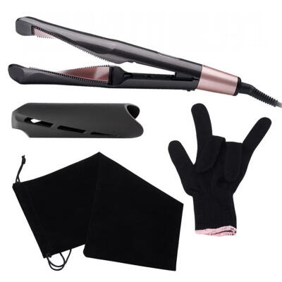 

Hair Straightener And Curler In One With Glazed Ceramic Plates LED Display Adjustable Temperature