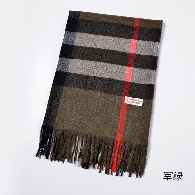 

Korean version of the autumn&winter plaid long warm scarf female imitation cashmere dual-use large shawl double-sided versatile student collar