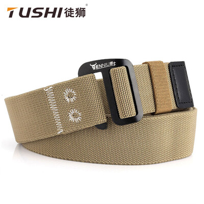 

Aviation aluminum 9-button nylon elastic stretch belt tactical outdoor belt male Korean version of woven canvas belt