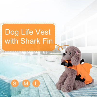 

Dog Life Vest with Shark Fin Life Jacket Floating Coat for Dog Swimming Safety