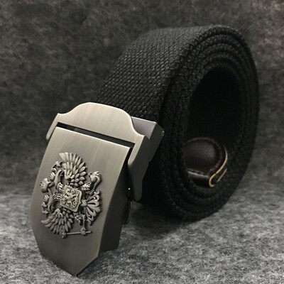 

Unisex Russian National Emblem canvas Tactical belt quality casual sport Military belts For Mens&Women Jeans belt