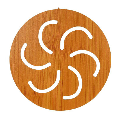 

Insulation Mat Bamboo Wood Insulation Mat Heat Resistant Trivet Mat with Lovely Pattern 37"37"016"