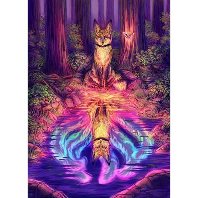 

5D DIY Full Drill Diamond Painting Novelty Fox Cross Stitch Embroidery Kits