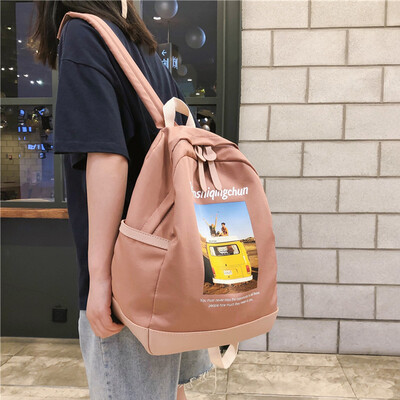 

Ins schoolbag female Korean version of high school students Chaobai campus simple backpack ancient feeling girl shoulder bag