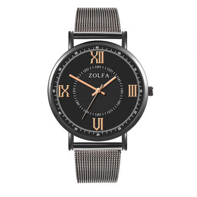 

ZOLFA Fashion Men Quartz Watch Alloy Strap Stainless Steel Male Wristwatch
