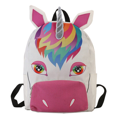 

New Fashion Unicorn Casual Canvas Backpack School Bag Handbag New