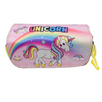 

Personality Lovely Unicorn Face School Christmas Birthday Pencil Box Good US