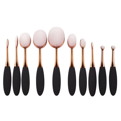 

〖Follure〗10PCS Mini Toothbrush Eyebrow Foundation Eyeliner Lip Oval Brushes