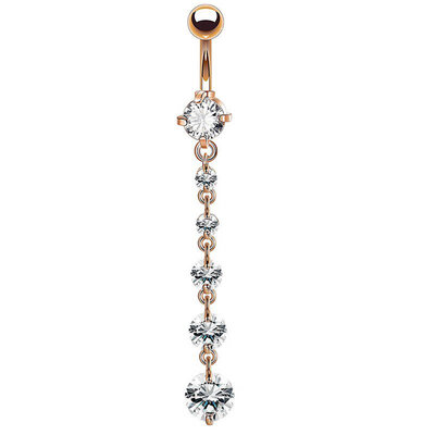 

Belly Piercing Fashion New Personality Six Zircon Umbilical Buckle Umbilical Abdomen Zircon Shiny Navel Piercing ombli