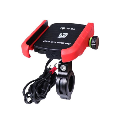 

Motorcycle Bicycle Phone Holder Handlebar Clip Stand Bike Stand Aluminum Mount Motobike QC30 Fast Charging Bracket 360 Rotating G