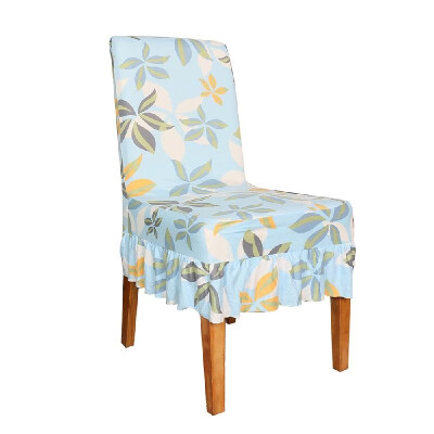 

Chair Covers Print Pattern Long Skirt Dining Chair Slipcovers Stretch Anti Dust