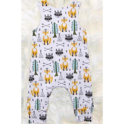 

Funny Newborn Baby Boy Girl Fox Romper Jumpsuit Playsuit Sleeveless Clothes Outfits