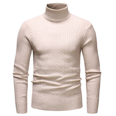 

Winter Men Slim Warm Knit High Neck Pullover Jumper Sweater Top Turtleneck