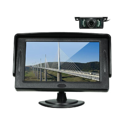 

43 Inch TFT Color Display Sun Visor Car LCD Monitor Dashboard Screen Parking Monitor Stand Type with Rearview Camera