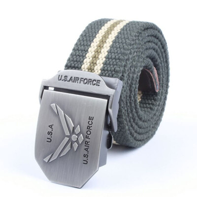 

Hot selling new Unisex belt high quality canvas weaving Alloy Automatic buckle Men belt outdoor casual Men&Women cowboy belt