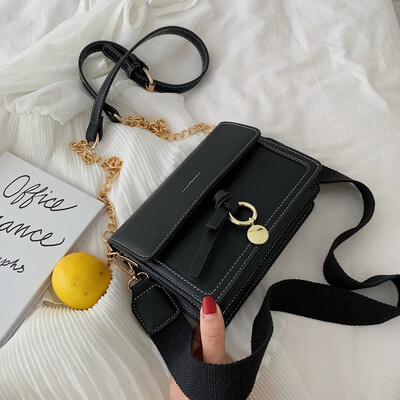 

Summer hit color bag ins small fresh womens bag new 2019 fashion chain small square bag oblique satchel bag