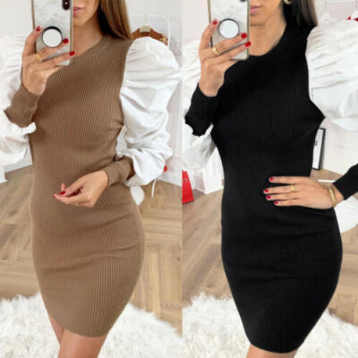 

Club Bodycon Evening Women Mini Bandage Cocktail Long Sleeve Party Short Dress