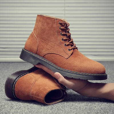

Martin shoes high to help casual mens Martin shoes trend fashion Martin boots retro motorcycle boots