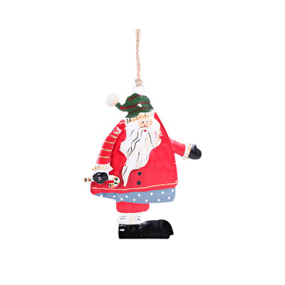 

Tailored Wrought Iron Christmas Tree Pendant Vintage Santa Pendant Christmas Scene Dress