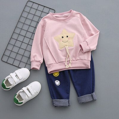 

2Pcs Infant Toddler Baby Boys Girls Smile Star TopsPants Outfits Clothes Set