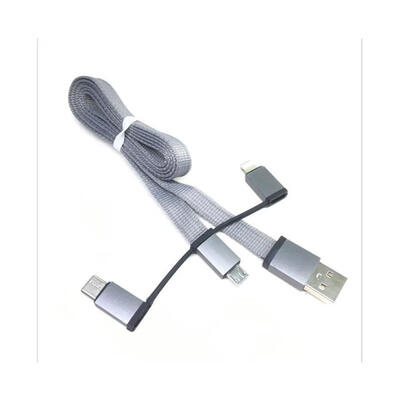 

3-in-1 Charge Cable Tangle-free Flat Charging And Syncing Cord For IPHONE Android Huawei