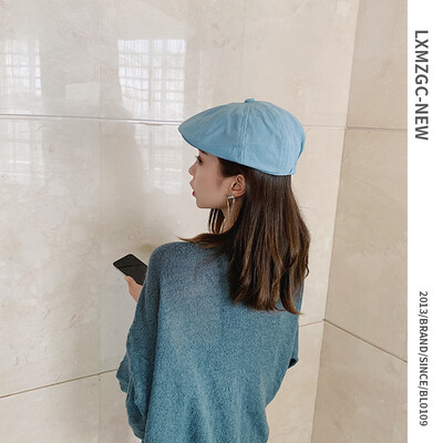

Hat Ladys New Korean Pure Retro Progressive Hat Japanese Literary Beret Net Red Newsboys Hat