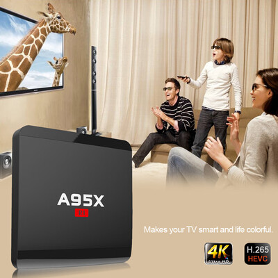 

A95X R1 Smart Android TV Box Android 71 RK3229 Quad Core UHD 4K Mini PC WiFi & LAN VP9 DLNA H265 HD 20 Media Player EU Plug