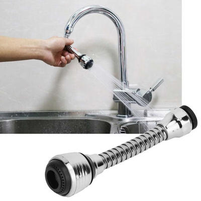 

Greensen 3pcs Faucet 360 °Flexible Sprayer Spray Proof ABS Polished Chrome Filter Kitchen