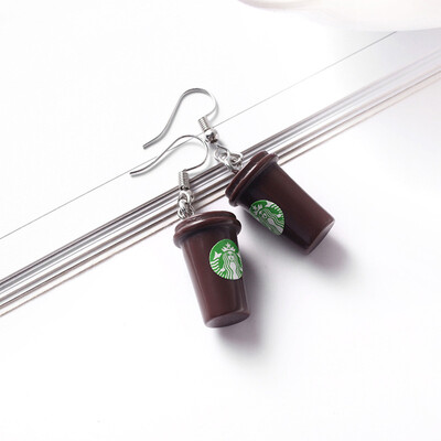 

Earring Funny Coffee Tea Cup Drop Dangle Earrings