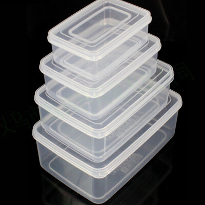 

Rectangular Refrigerator Plastic Storage Container With Lid Food Fresh Keeping