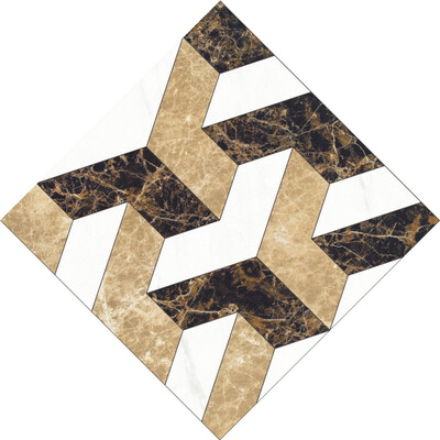 

〖Follure〗10 PcsSet Ceramic Tile Stickers Self Adhesive Tiles Art Diagonal 3D Floor Stick
