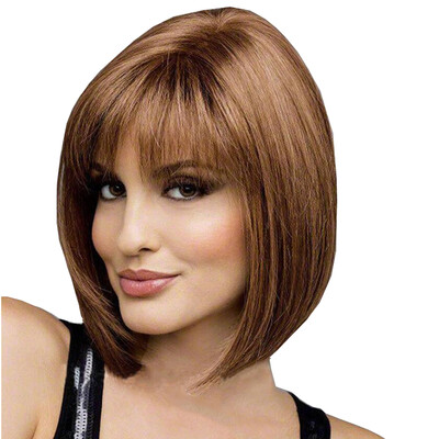 

Women Synthetic High Temperature Fiber Wig with Bang