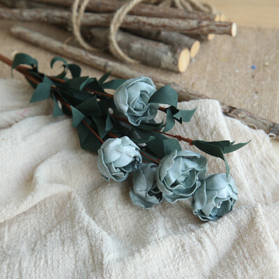 

Gobestart Artificial PE Fake Flowers Rose Floral Wedding Bouquet Bridal Hydrangea Decor BU