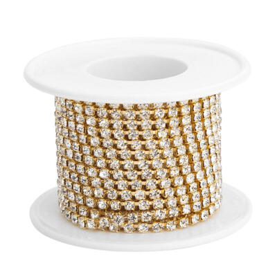 

5yardroll White AB Crystal Rhinestone Chain SS6-SS16 for DIY Jewelry Craft