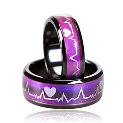 

2019 New Romantic Couple Fine Jewelry Mood Ring Temperature Changing Color Feeling Ring Party Supplies Emotion Creative Ring