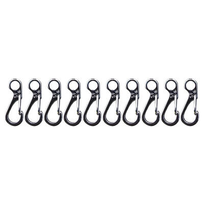 

10pcs Mini Carabiner Keychain Outdoor Climbing Spring Buckle Hook EDC Tool