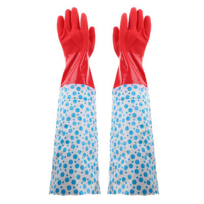 

Household Velvet Long Sleeves Gloves Kitchen Cleaning Dish Washing Gloves