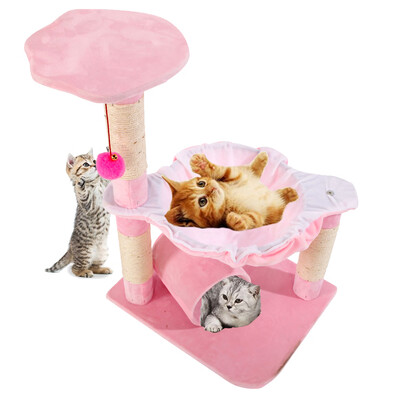 

Ktaxon 28" Pet Club Cat Tree Condo House Scratcher Furniture with Hammock Toy 3 Colors