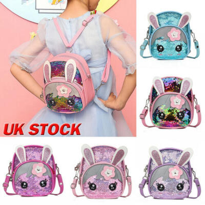 

Girls Sequins Backpack Glitter Bling Schoolbag Travel Handbag Shoulder Bag