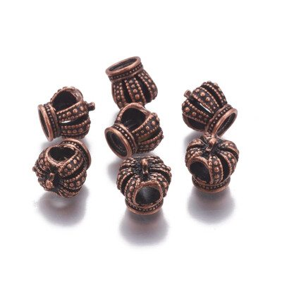 

Alloy European Beads 3D Crown Large Hole Beads Red Copper 115x11x9mm Hole 45mm