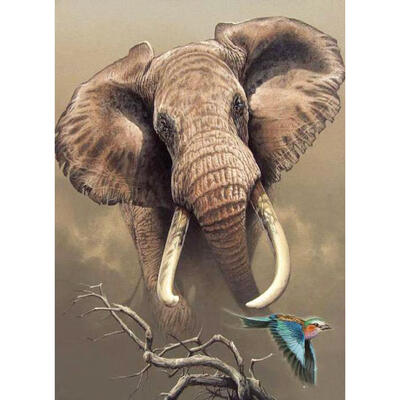 

5D DIY Full Drill Diamond Painting Elephant Cross Stitch Embroidery Mosaic