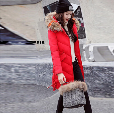 

Toponeto Women Winter Warm Thick Outerwear Hooded Coat Slim Cotton-padded Jacket