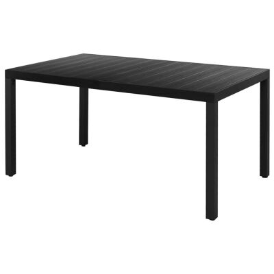 

Garden Dining Table WPC Aluminum 591"x354"x291" Black