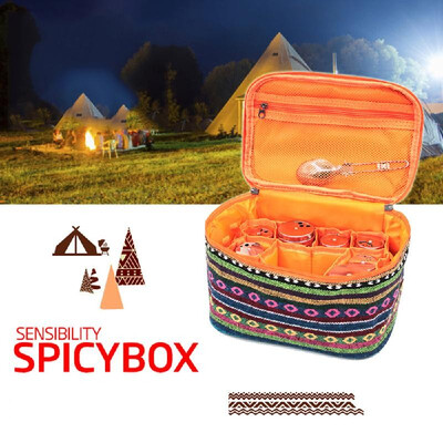 

New special offer outdoor picnic portable bag national wind lunch bag spice box package insulation bag cosmetic bag storage bag Na