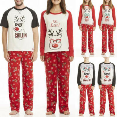 

Christmas Pajamas Family Matching Clothes Mom Dad Children Sleepwear Outfit Set