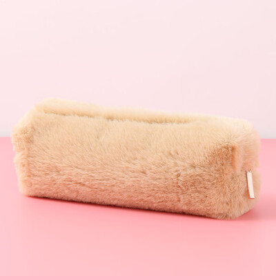 

Tailored Creative Pen Box Small Fresh Cute Girl Plush Octagonal Pencil Case