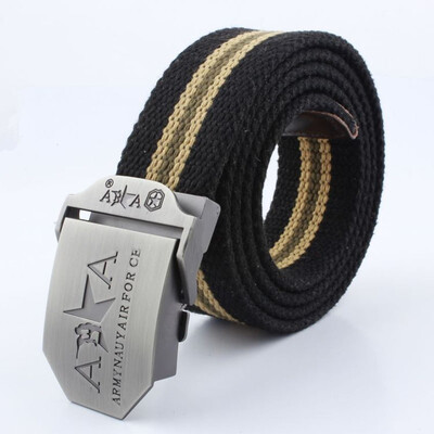 

Trend Canvas Men belt fashion Alloy Automatic buckle Men&Women belt casual sport Canvas weaving Men cowboy pants belt