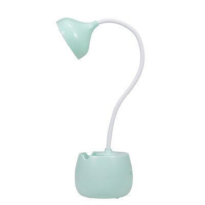 

LED Desk Lamp Eye-caring Booklight 3 Levels of Brightness Touch Control Office Lamp 360°Flexible With Phone Stand&Pen Containe