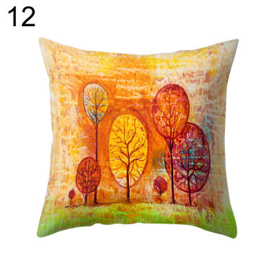 

Multi-Color Tree Printed Square Throw Pillow Case Cushion Cover Bedding Articles