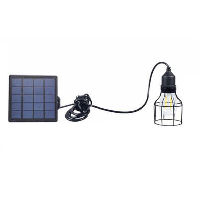 

Outdoor Solar Light Vintage Edison Bulb Hanging Lantern Cafe Pergola Lamp